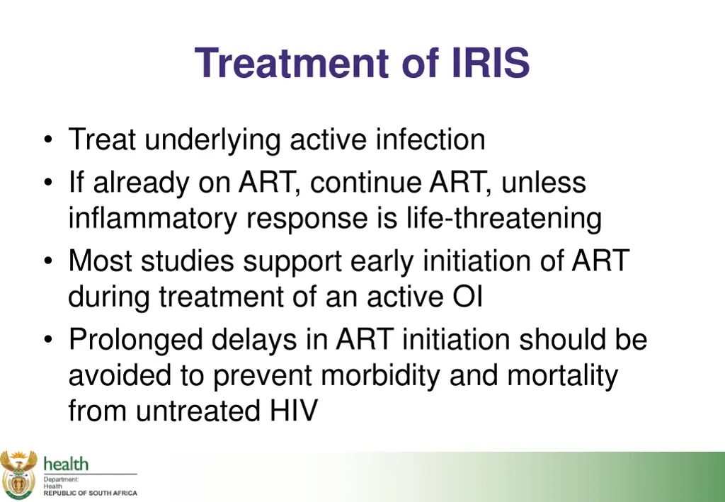 treatment of iris