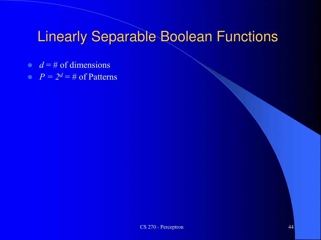 linearly separable boolean functions 1