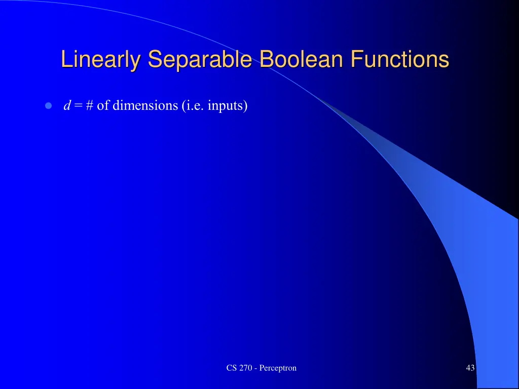 linearly separable boolean functions