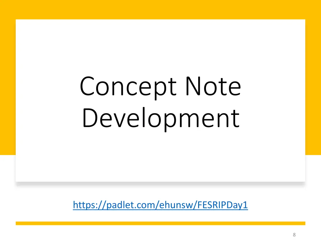 concept note development