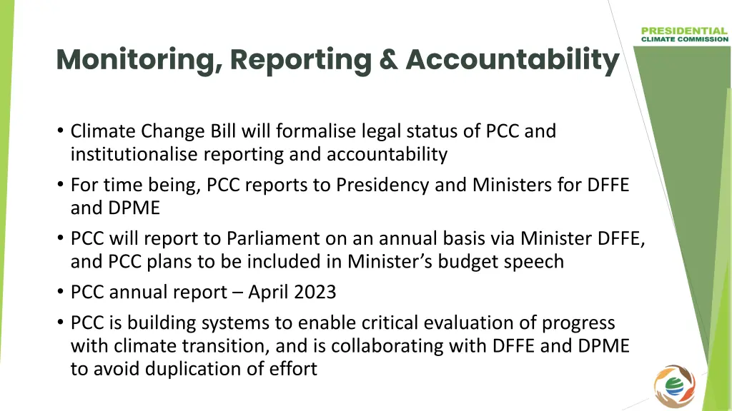 monitoring reporting accountability