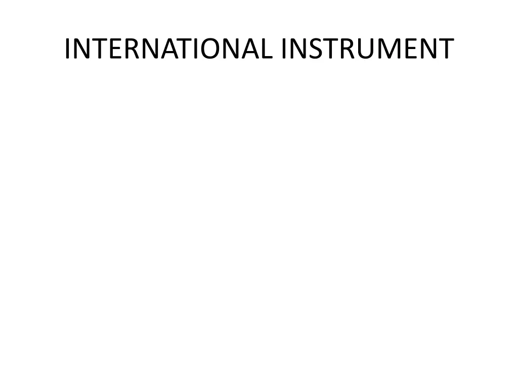 international instrument