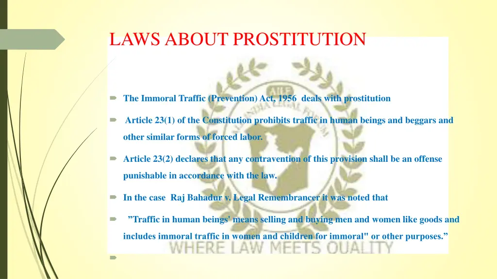 laws about prostitution