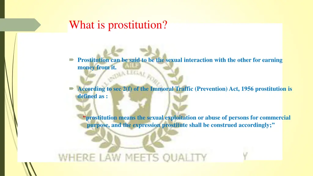 what is prostitution