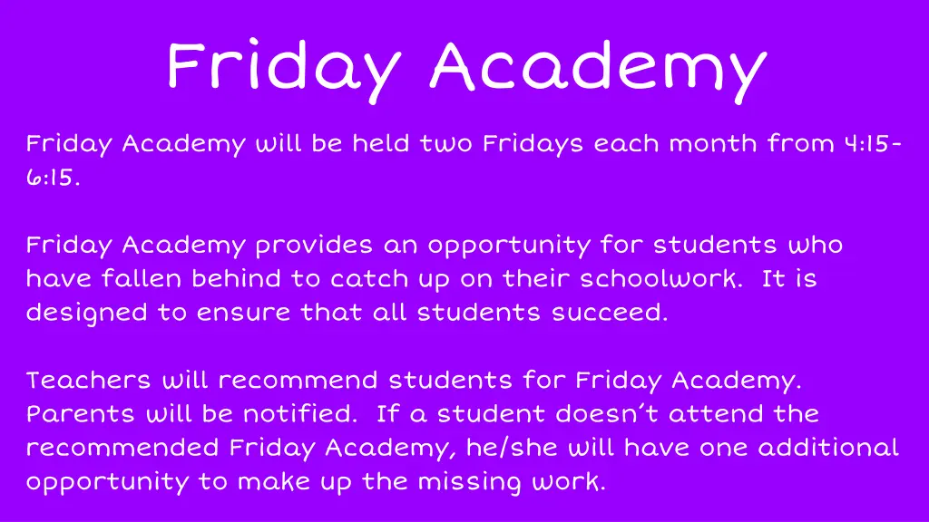 friday academy