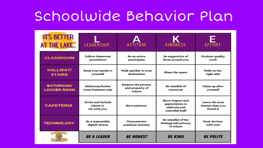 schoolwide behavior plan