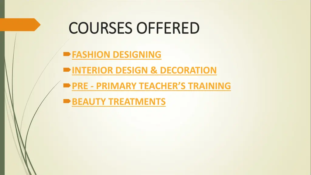 courses offered courses offered