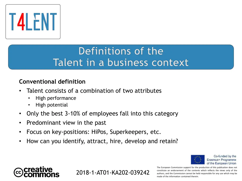 conventional definition talent consists