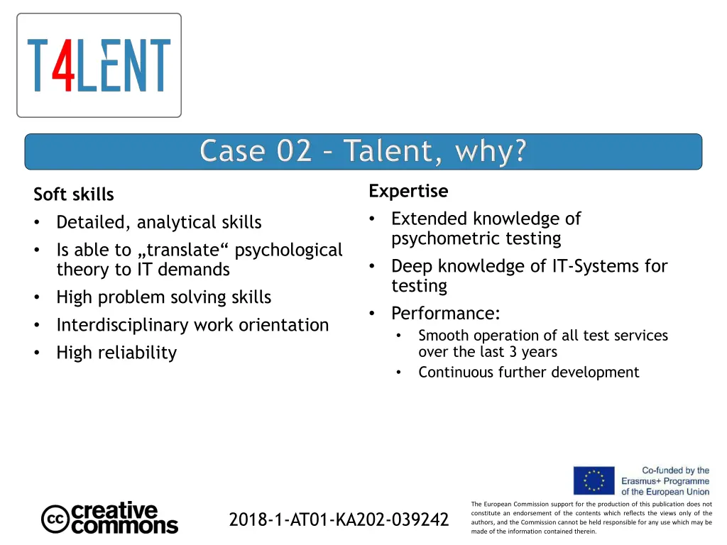 expertise extended knowledge of psychometric