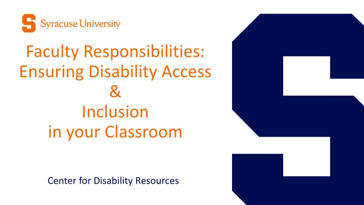 faculty responsibilities ensuring disability