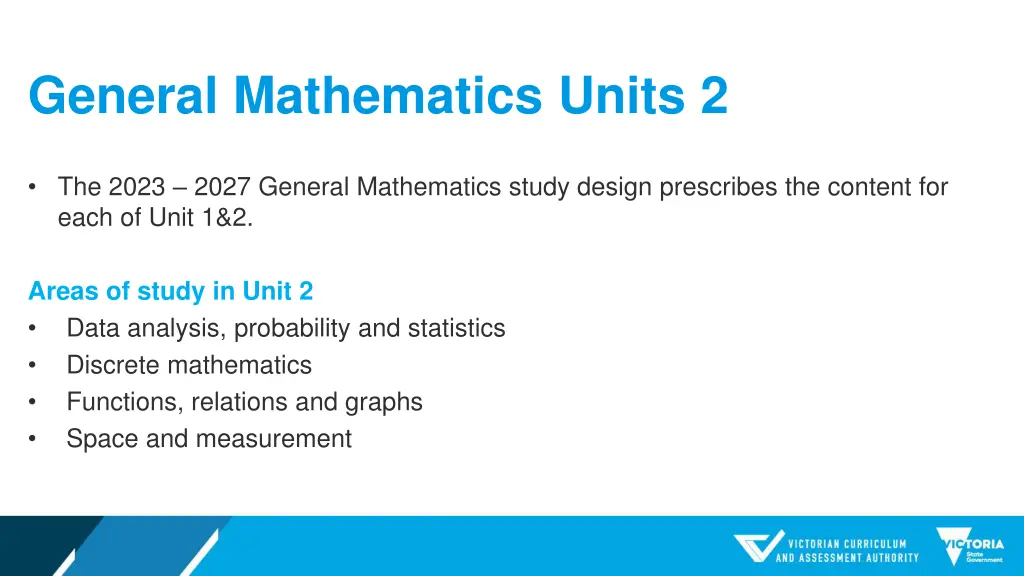 general mathematics units 2