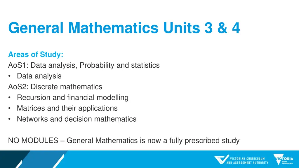 general mathematics units 3 4