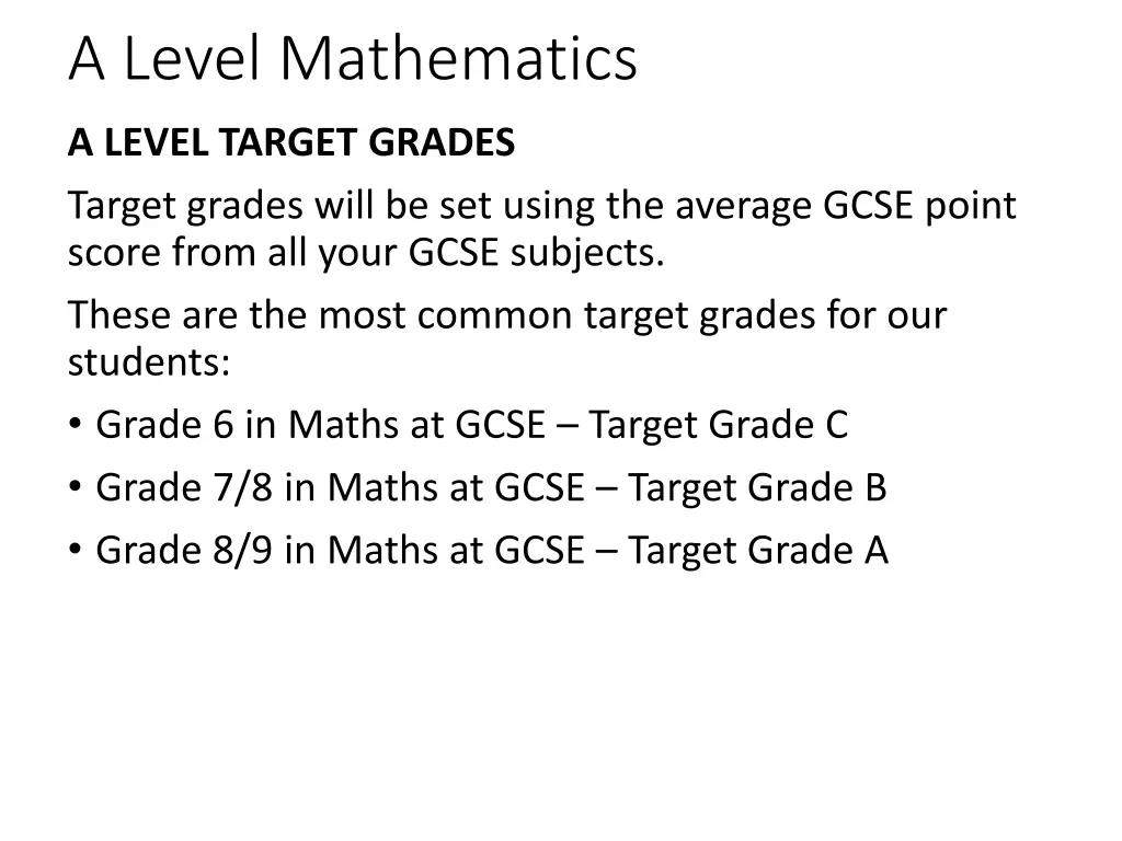 a level mathematics