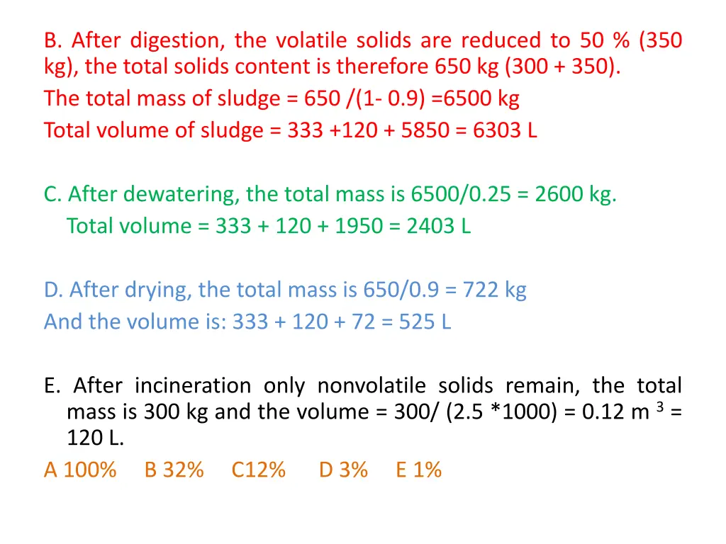 b after digestion the volatile solids are reduced