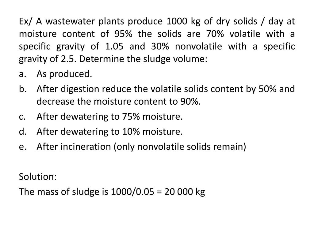 ex a wastewater plants produce 1000