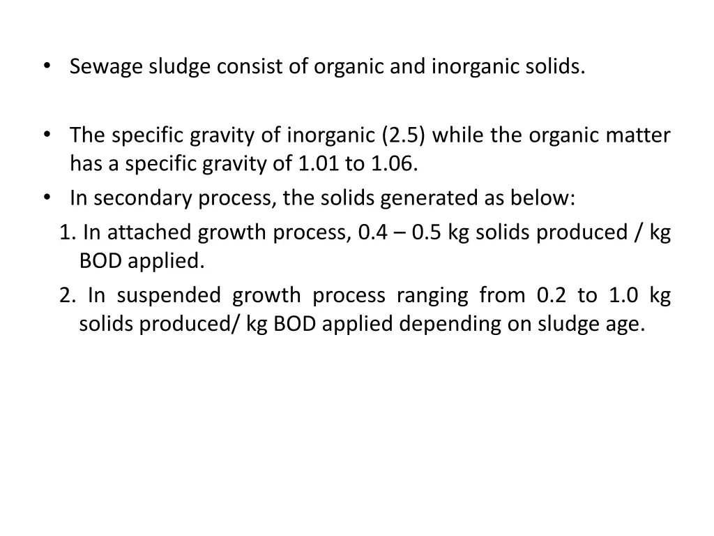 sewage sludge consist of organic and inorganic