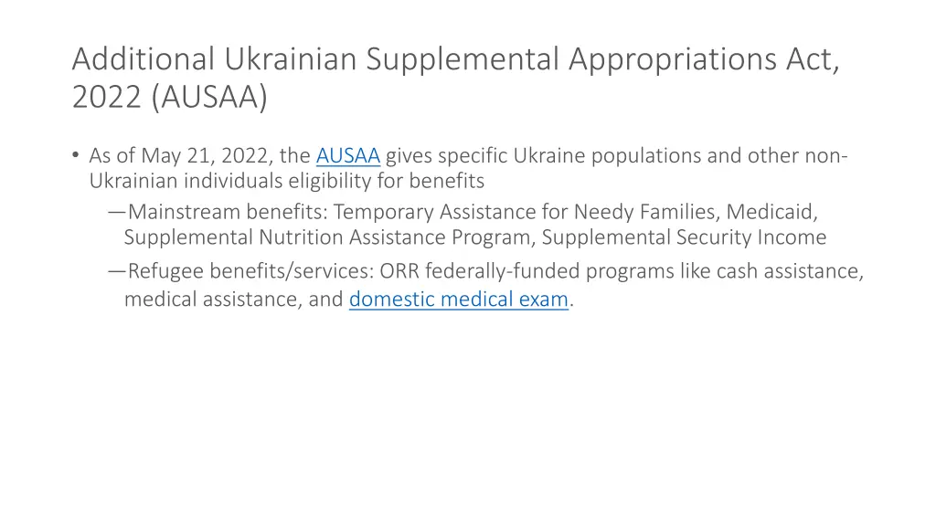 additional ukrainian supplemental appropriations