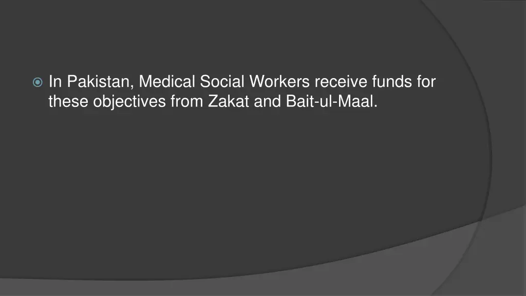 in pakistan medical social workers receive funds