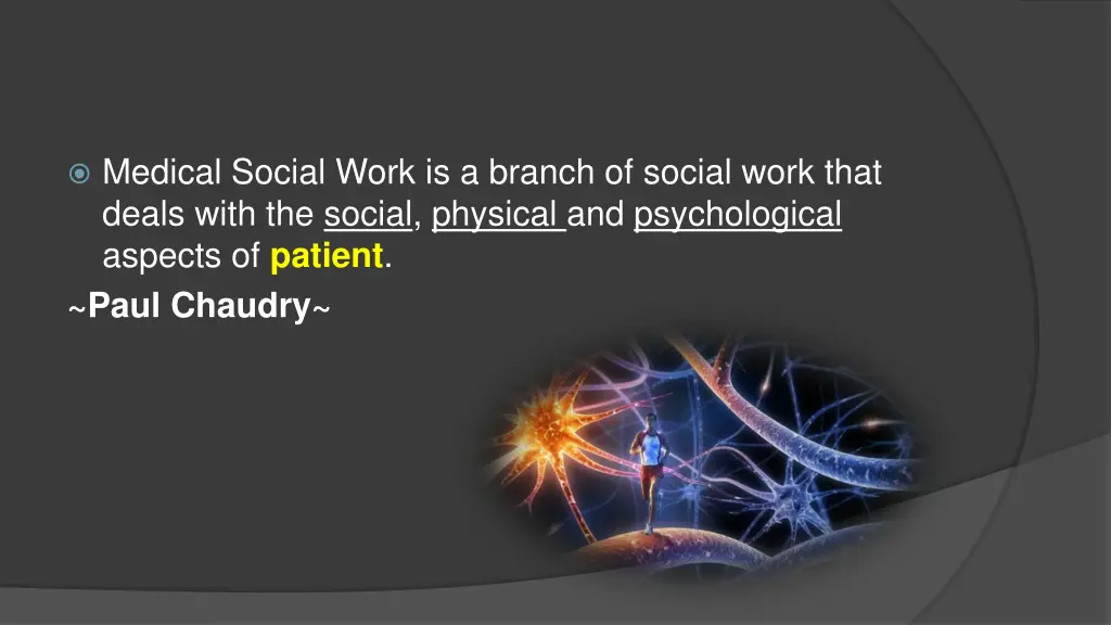 medical social work is a branch of social work