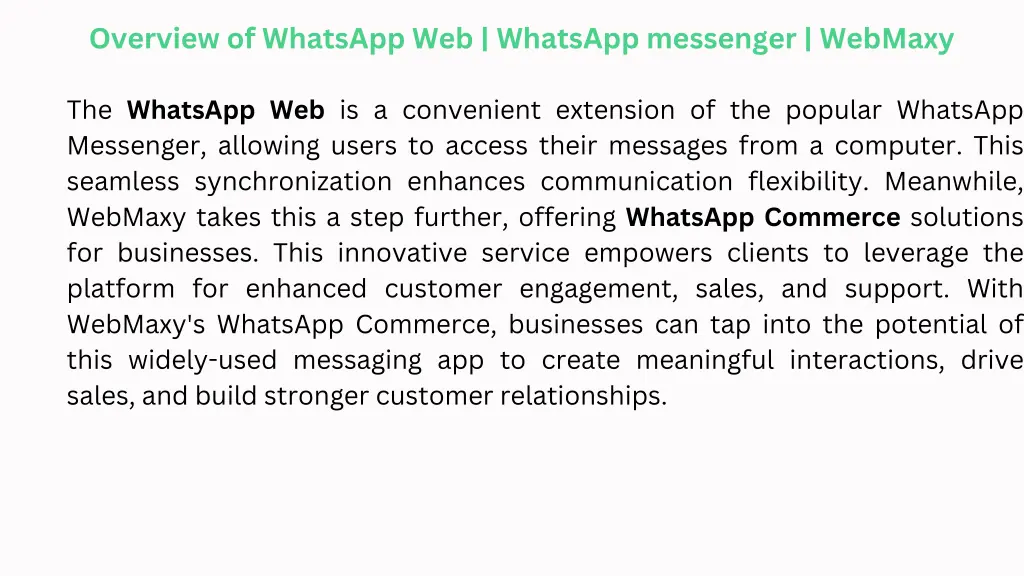 overview of whatsapp web whatsapp messenger