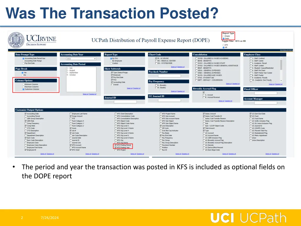 was the transaction posted