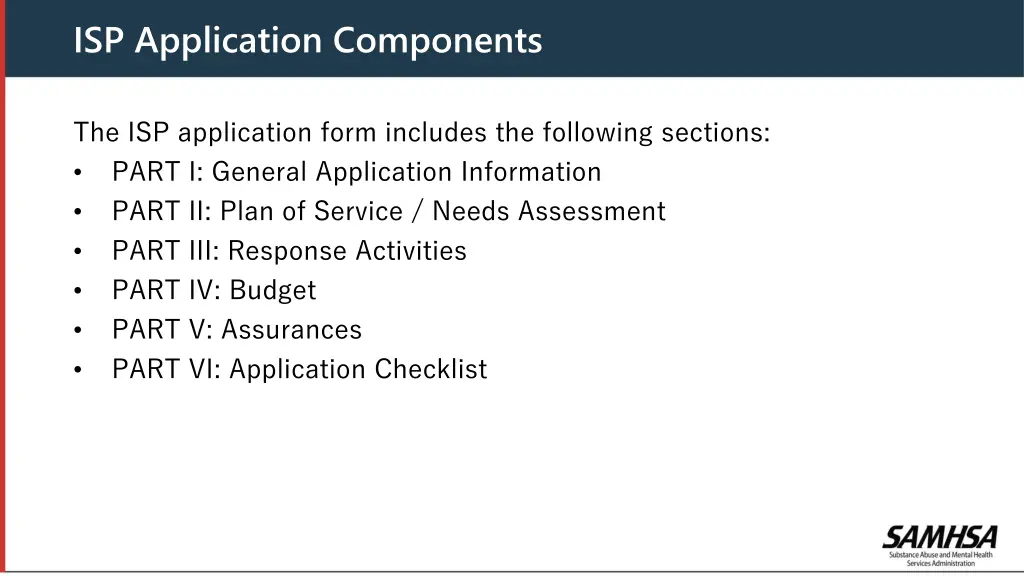 isp application components