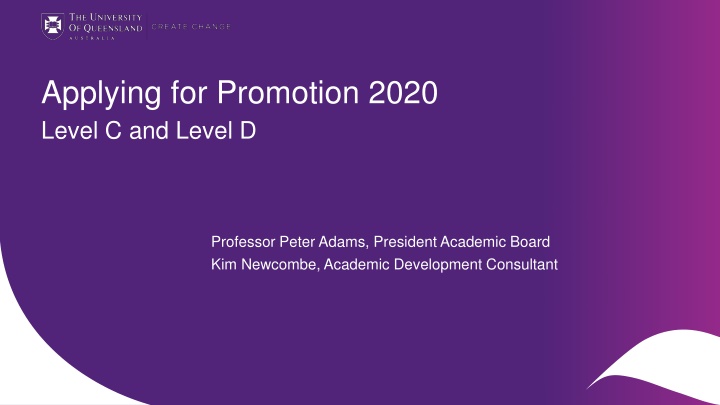 applying for promotion 2020 level c and level d