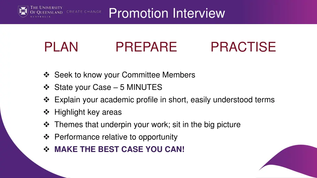 promotion interview