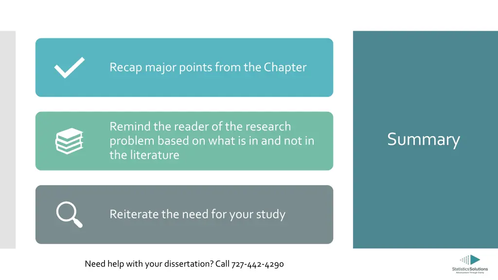 recap major points from the chapter