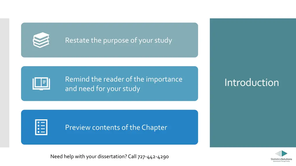 restate the purpose of your study