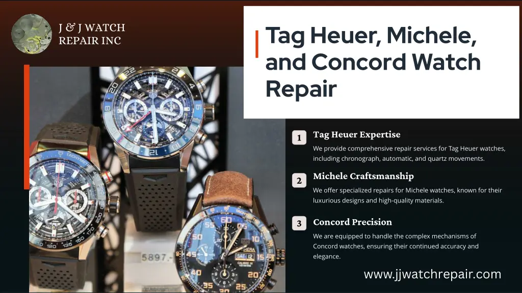 tag heuer michele and concord watch repair