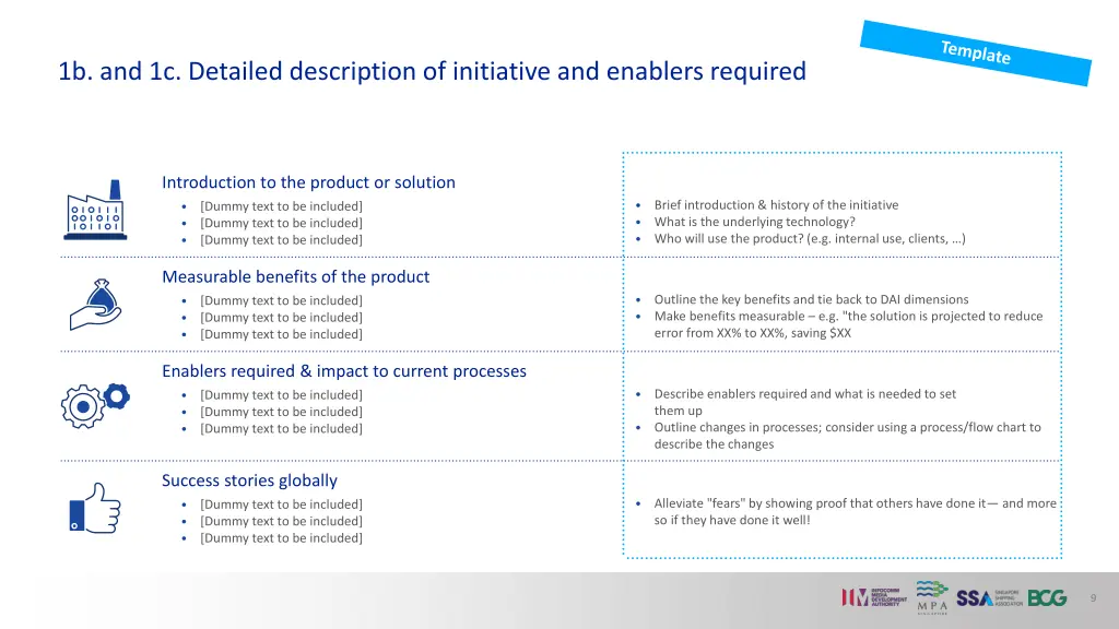 1b and 1c detailed description of initiative