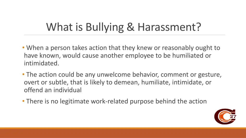 what is bullying harassment