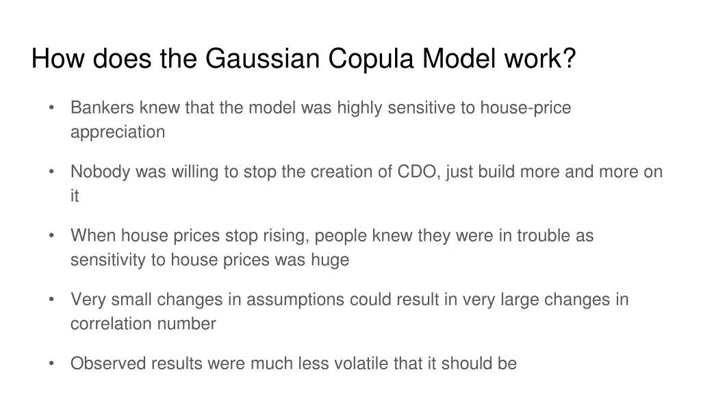 how does the gaussian copula model work 1