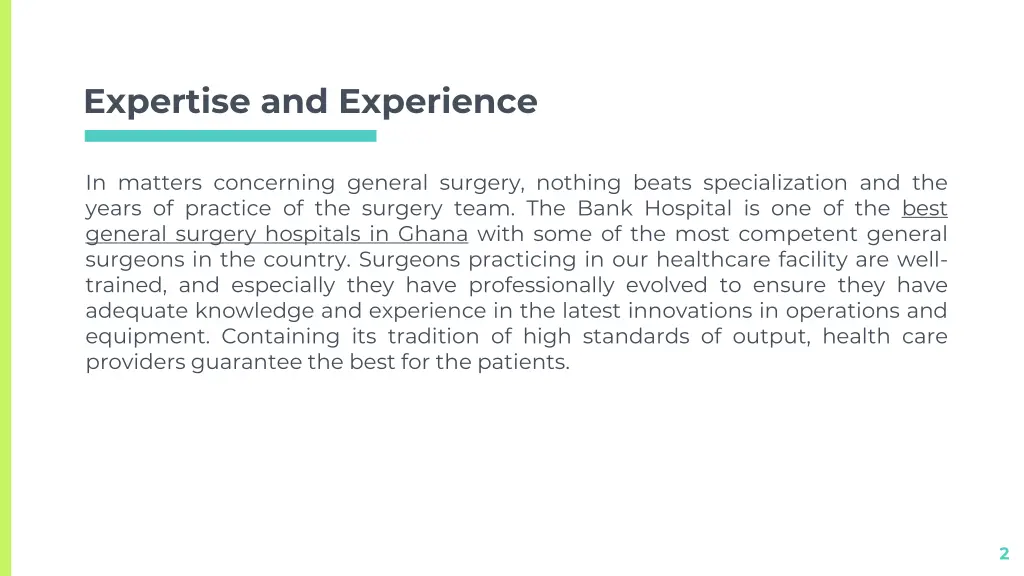 expertise and experience