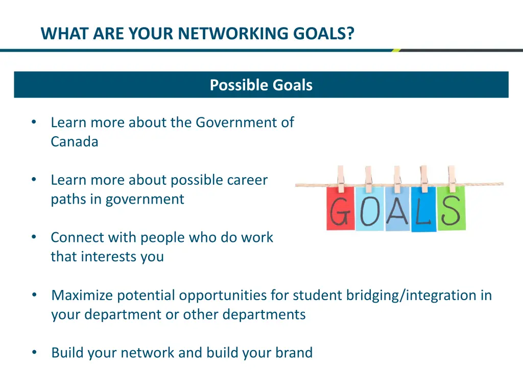 what are your networking goals