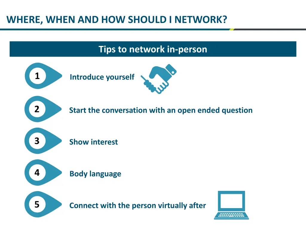 where when and how should i network 1