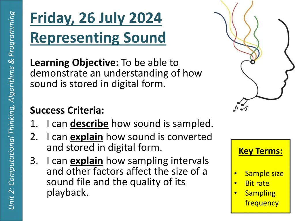 friday 26 july 2024 representing sound