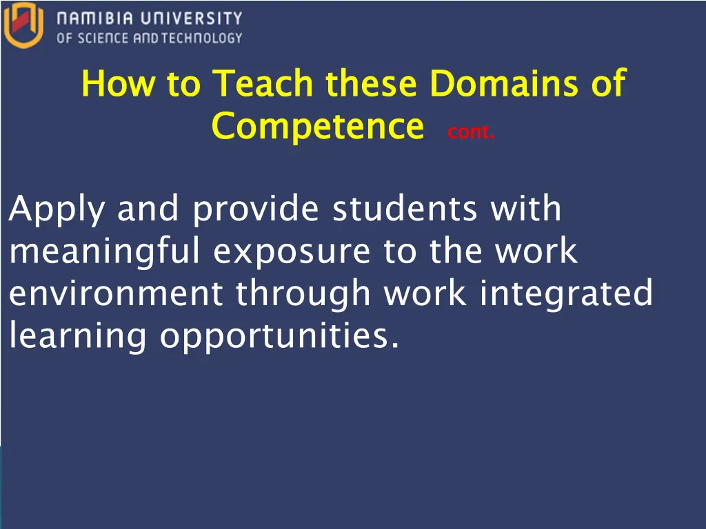 how to teach these domains of competence 7