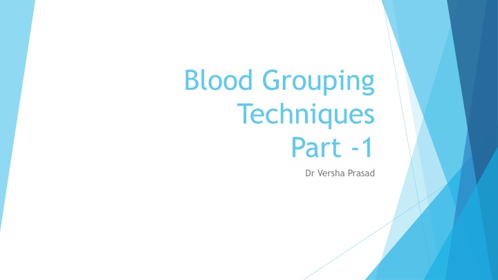 blood grouping techniques