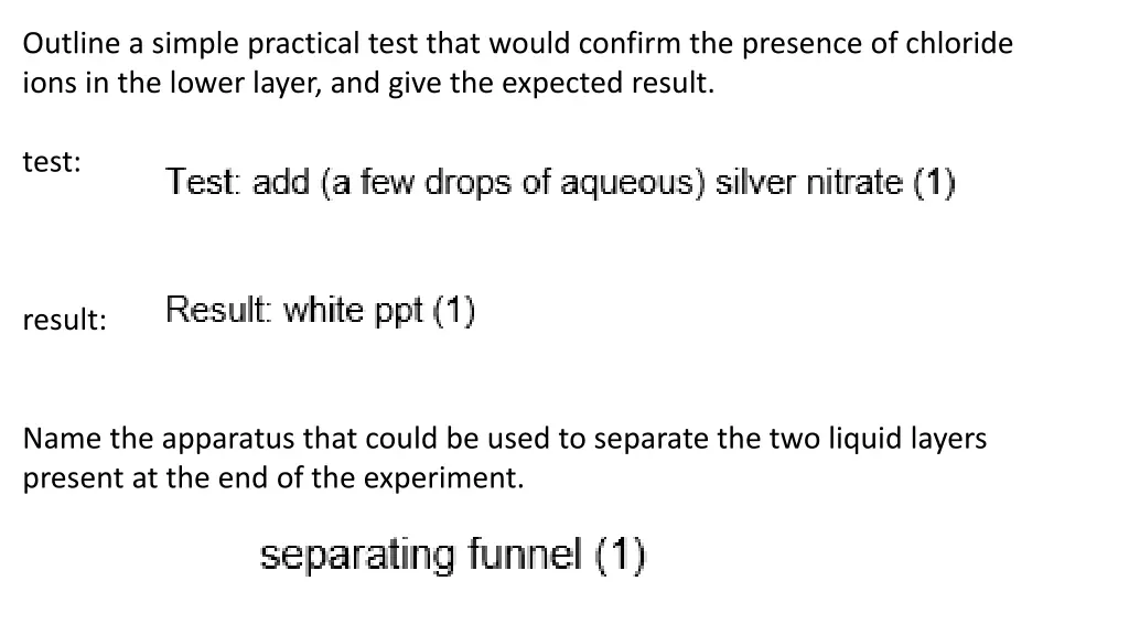 outline a simple practical test that would