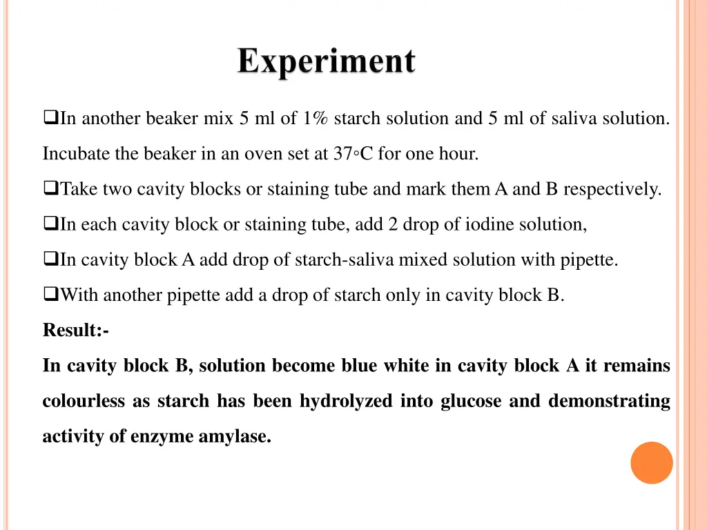 in another beaker mix 5 ml of 1 starch solution