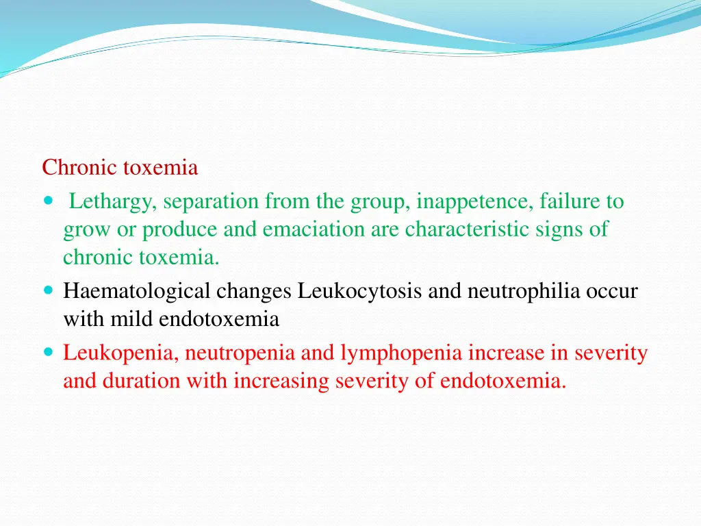 chronic toxemia lethargy separation from