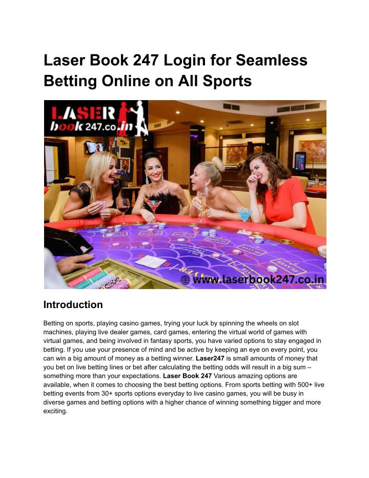 laser book 247 login for seamless betting online