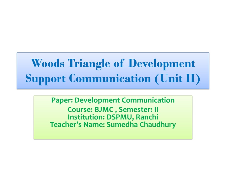 woods triangle of development support