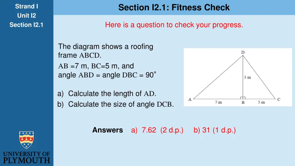 section i2 1 fitness check