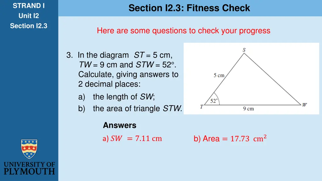 strand i unit i2 section i2 3 4