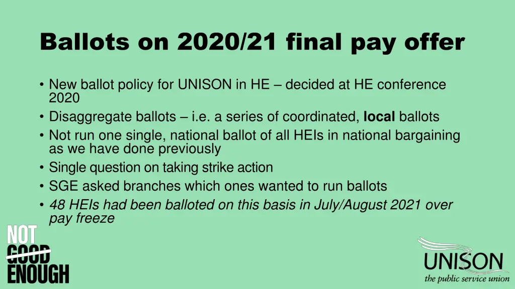 ballots on 2020 21 final pay offer