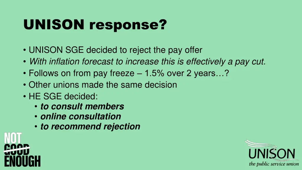 unison response