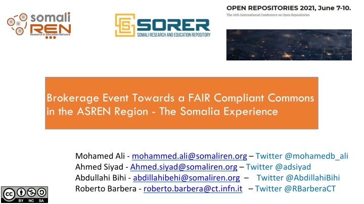 brokerage event towards a fair compliant commons